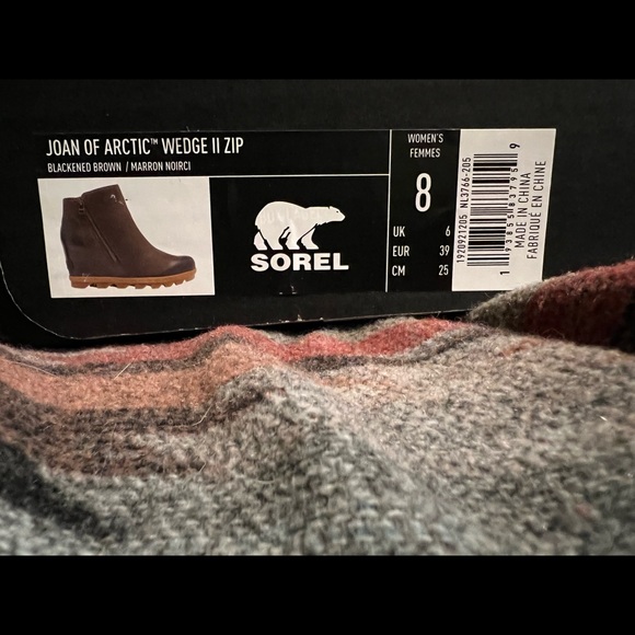 Brand New leather Sorel Joan of Arctic wedge II Zip Booties - Picture 15 of 15